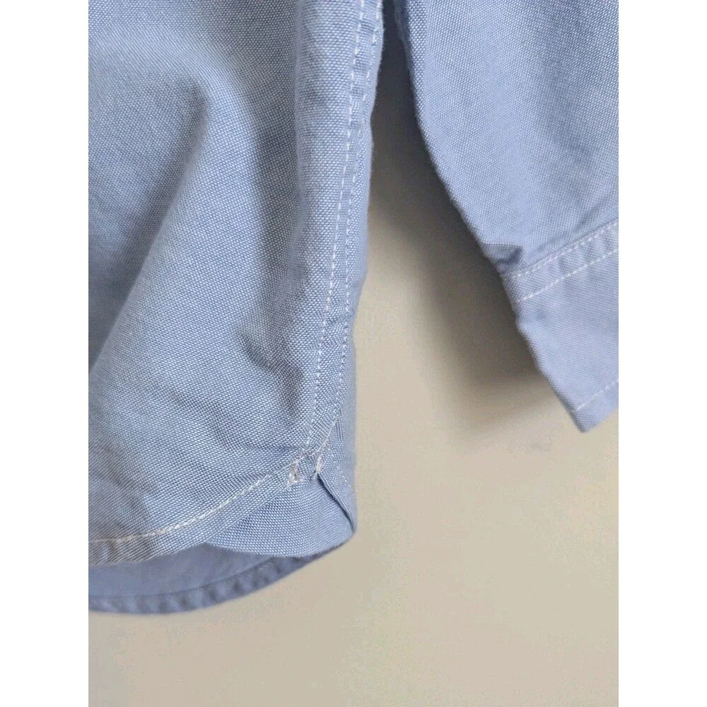 Baby Gap Toddler Boys Blue Oxford Button Down Shirt Plaid Shorts Set 18-24mo